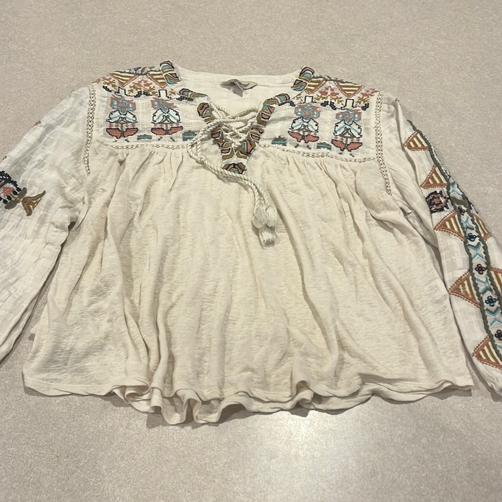 Lucky Brand aztec print blouse